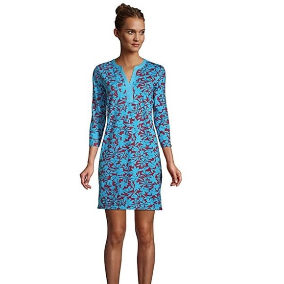 Lands' End Swim Nwt Lands End Womens 34 Sleeve Cotton Jersey Swim